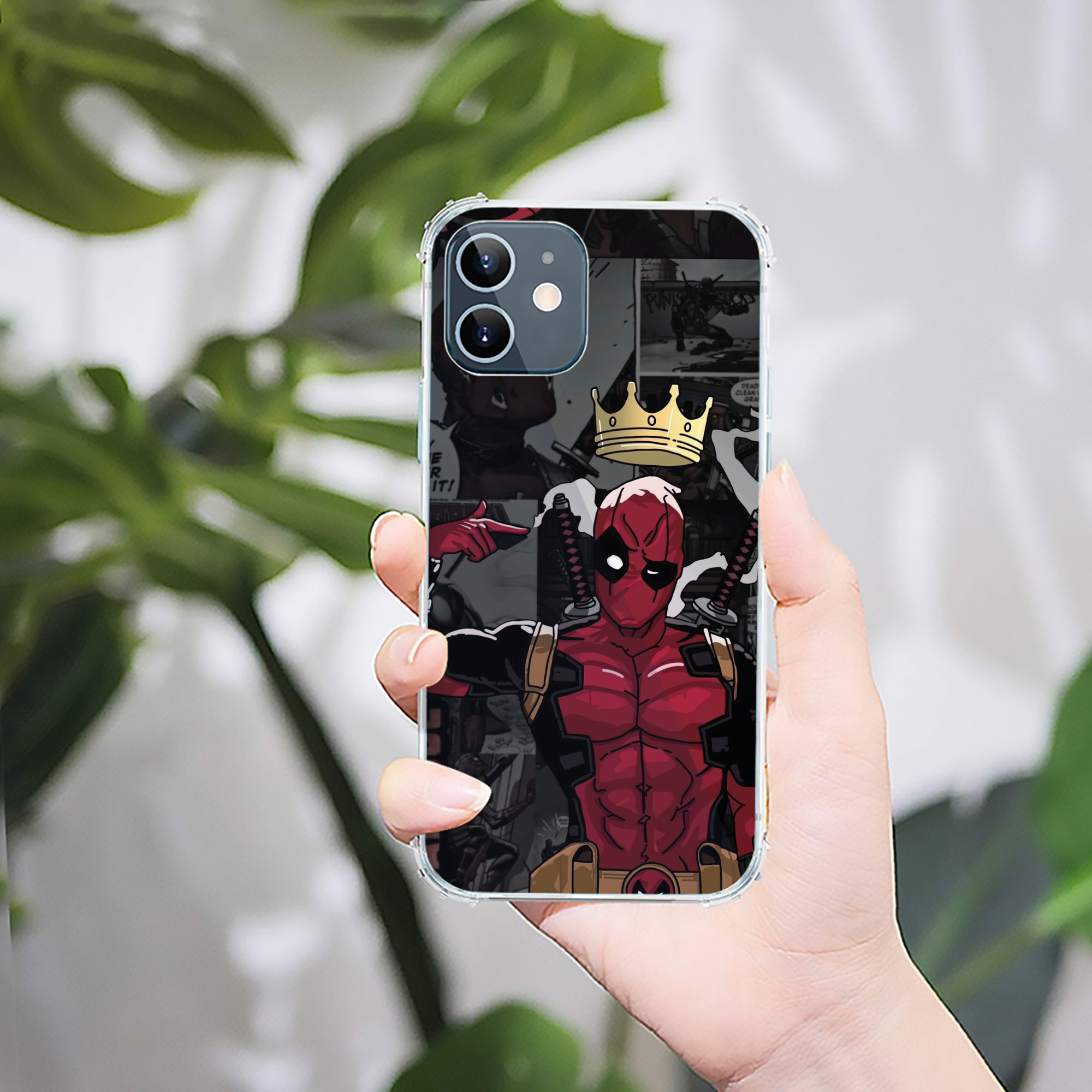 （画像用） Deadpool デッドプール 【iPhone 12シリーズ対応】透明スマホケース（クリアソフトケース）
